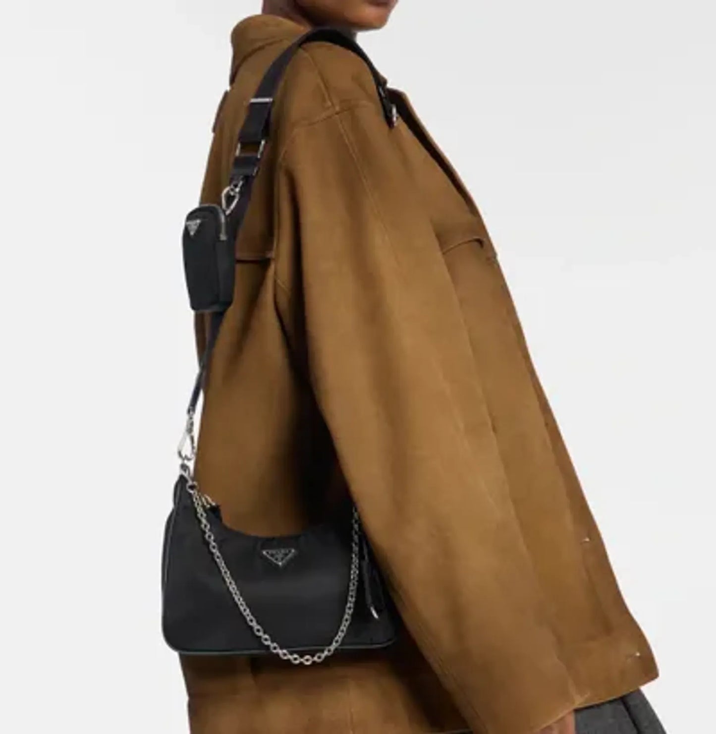 Prada Re-edition 2005 – 1bh204 Nero-axelremsväska NWOT
