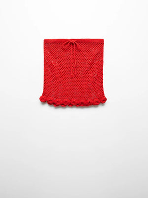 Mng Crochet floral mini-skirt Skirt