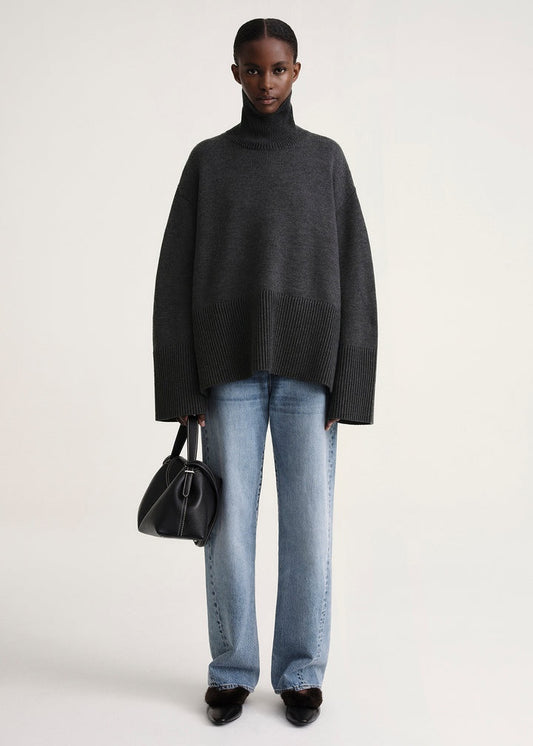 Toteme Wool Cotton Turtleneck-ulltröja