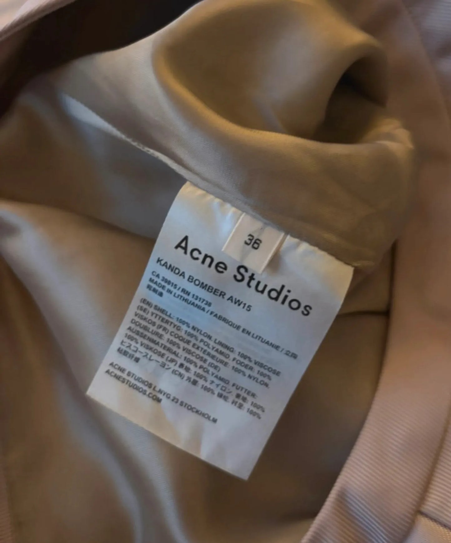 Acne Studios Kansa Bomber Aw15-kjol