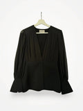 Malina Wilhelmina Wrap Detail Chiffon-blus