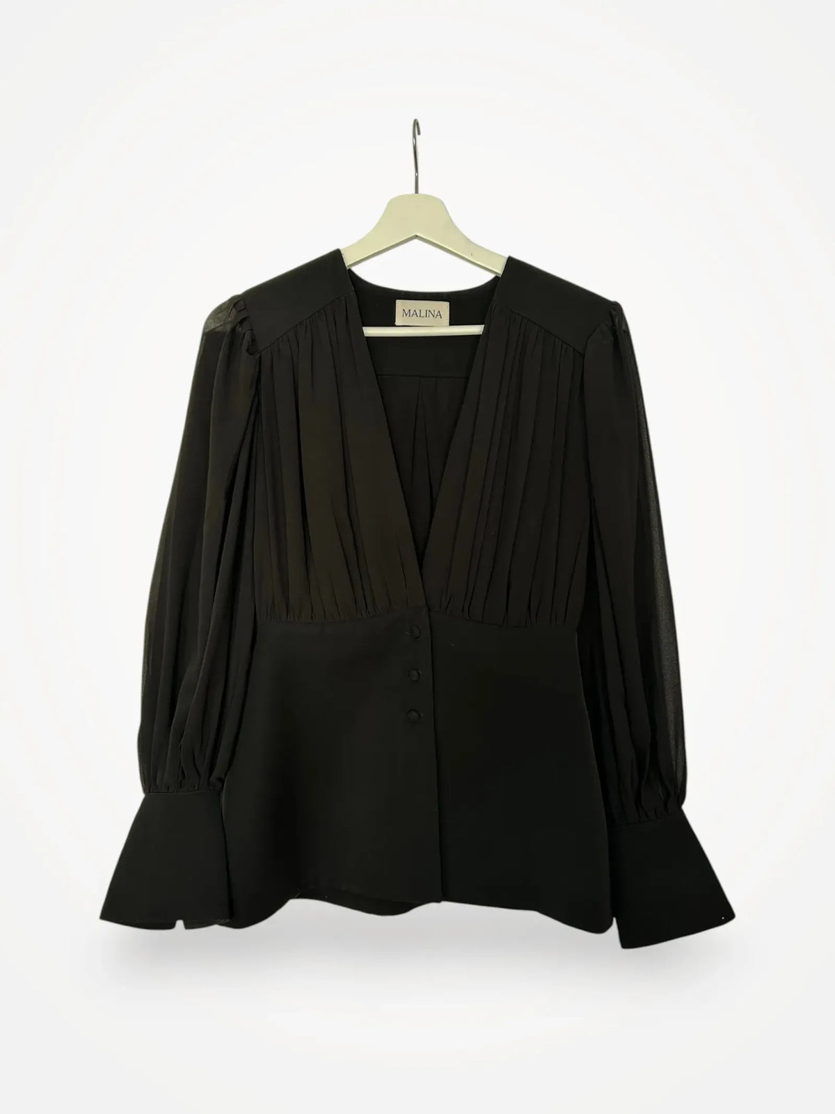 Malina Wilhelmina Wrap Detail Chiffon-blus