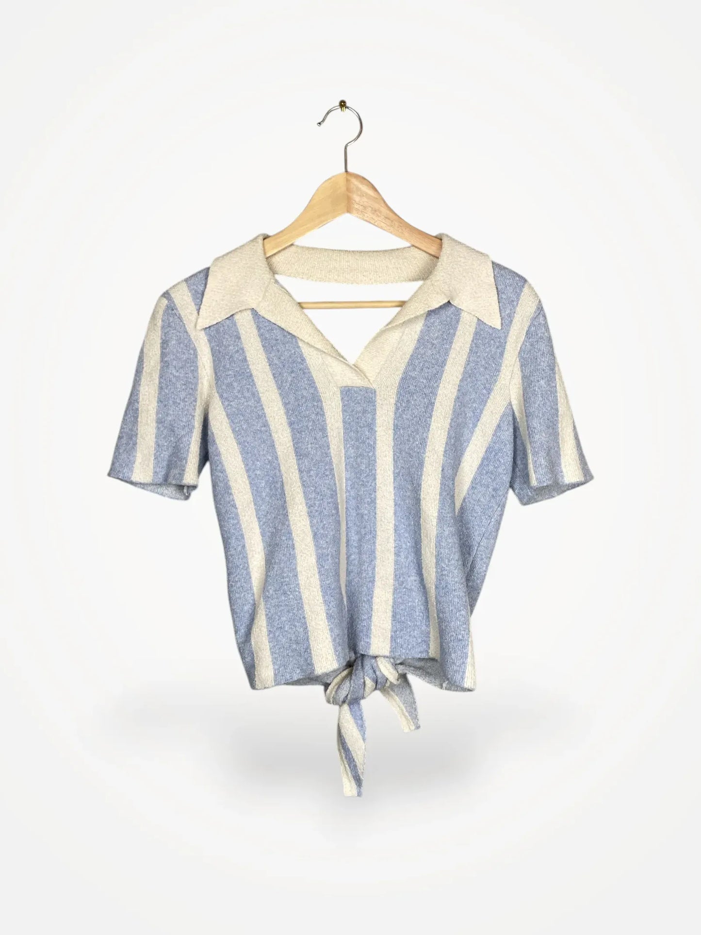 Jacquemus Bagnu Cutout Striped Polo Shirt Sweater