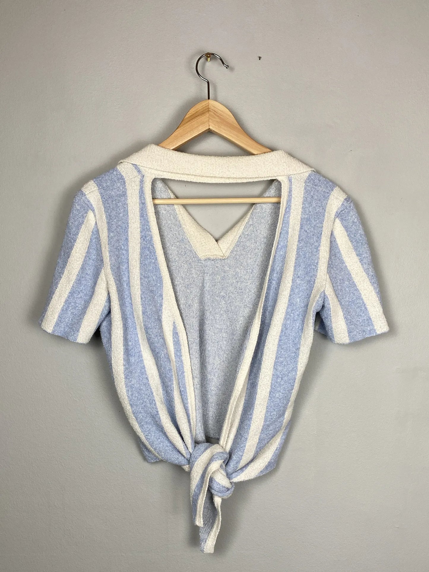 Jacquemus Bagnu Cutout Striped Polo Shirt Sweater