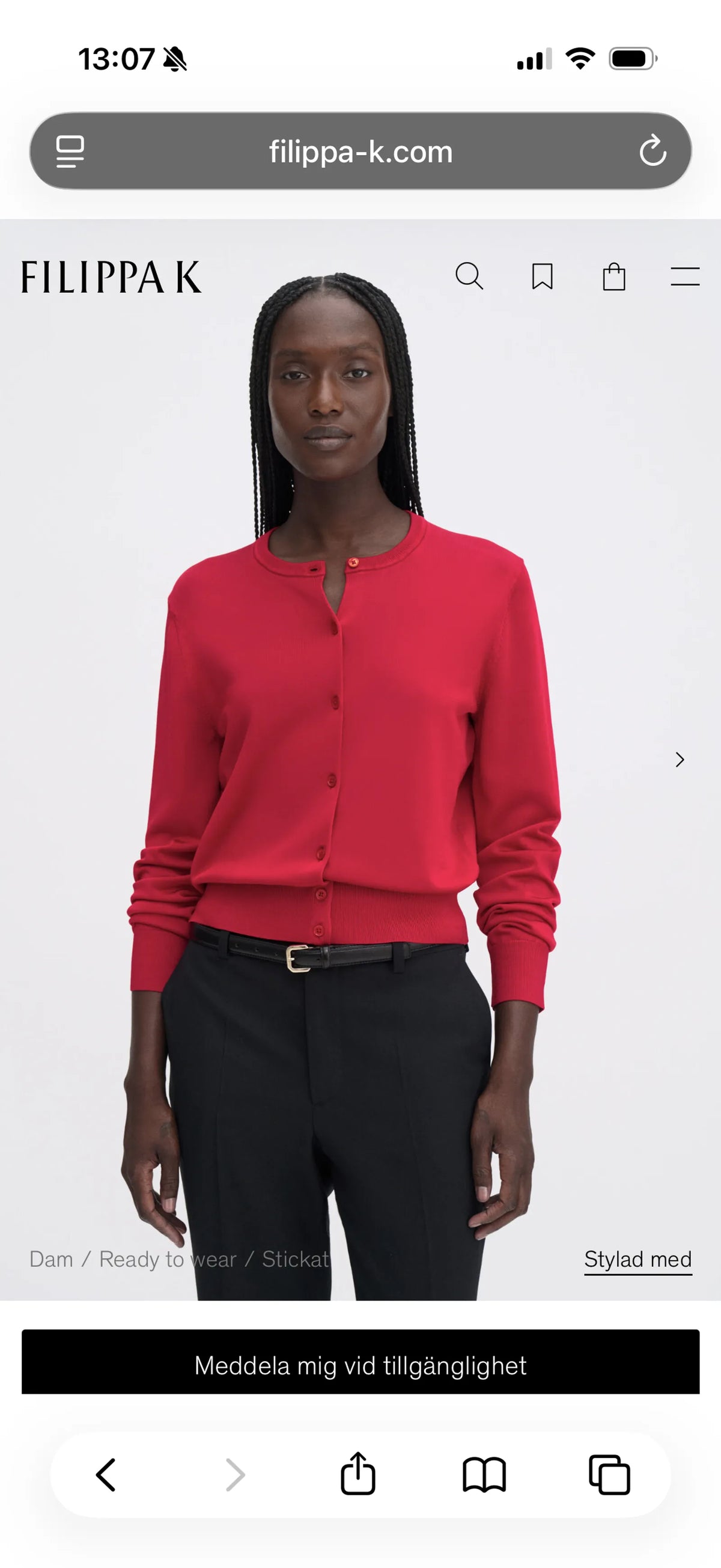 Filippa K Glossy Knit Cardigan