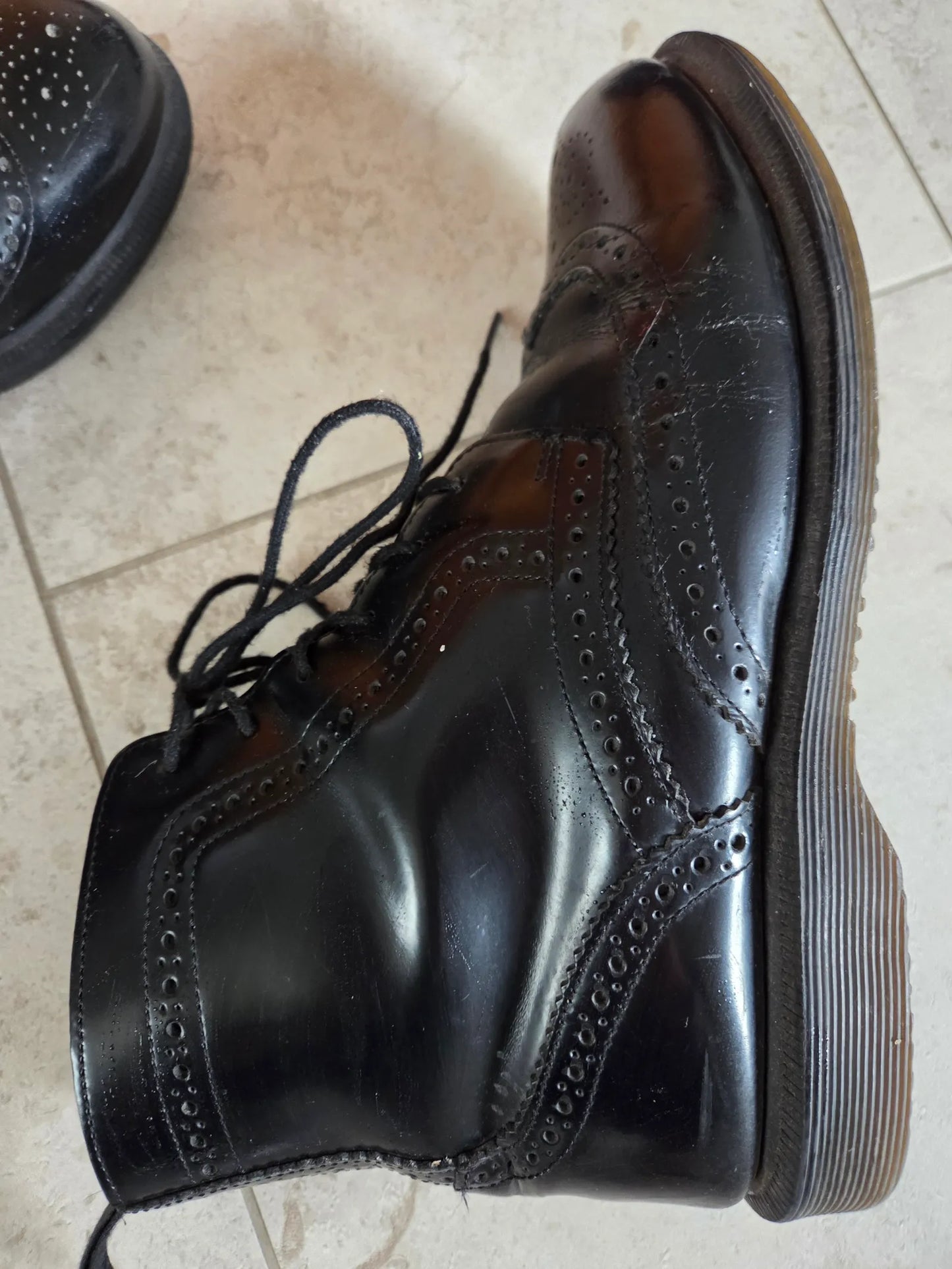 Dr. Martens Delphin Leather Lace Boots