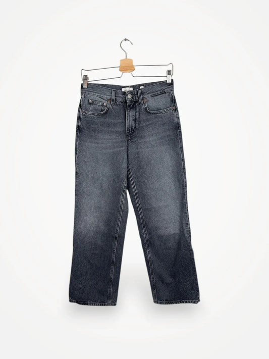 Dagmar Cropped Light Grey-jeans