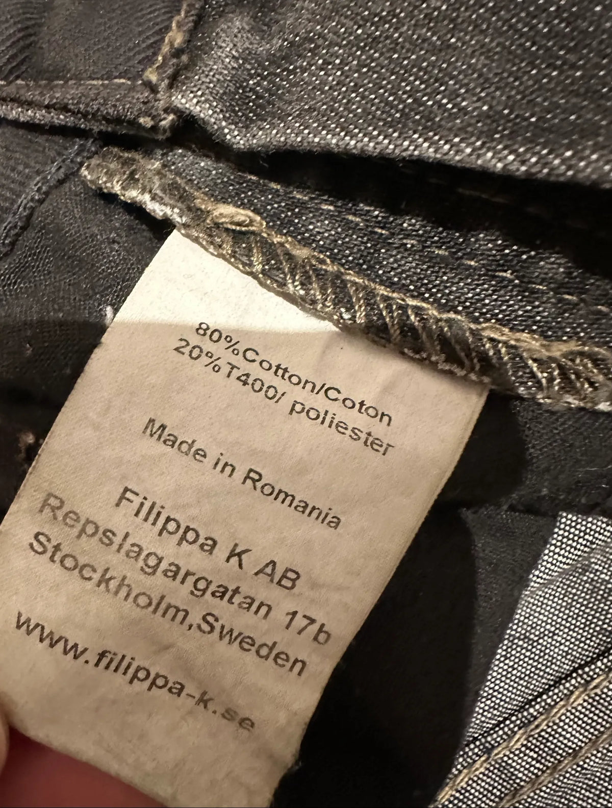 Filippa K Classic Denim Charcoal Skirt