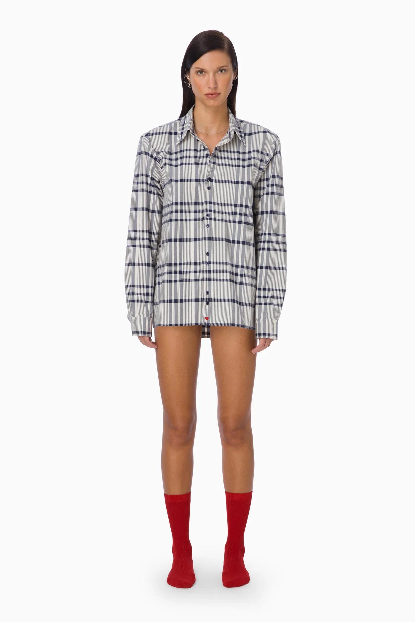 Mi Magic Love Ease Boyfriend Shirt-skjorta NWT