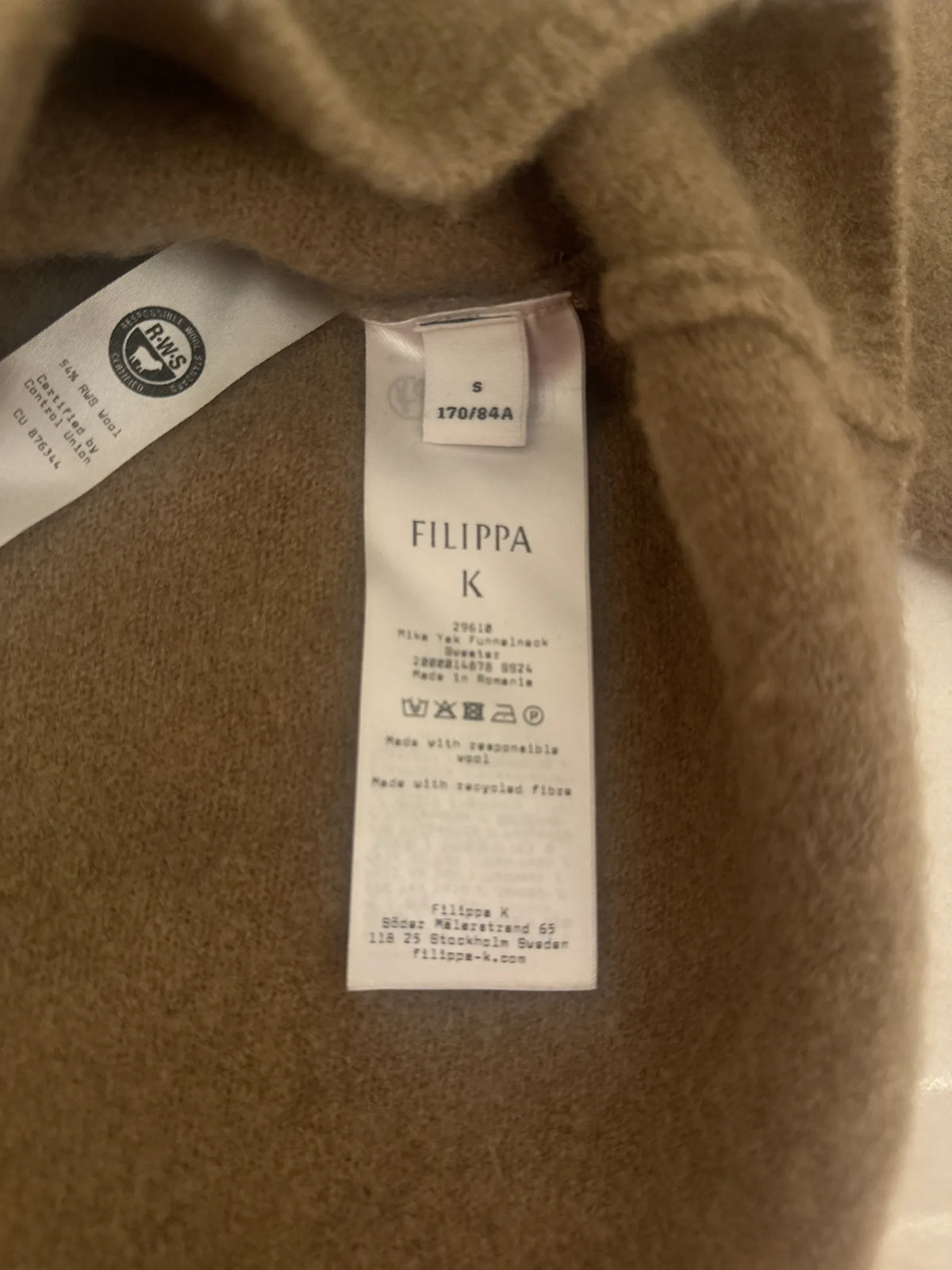 Filippa K Mika Yak Funnelneck Turtleneck