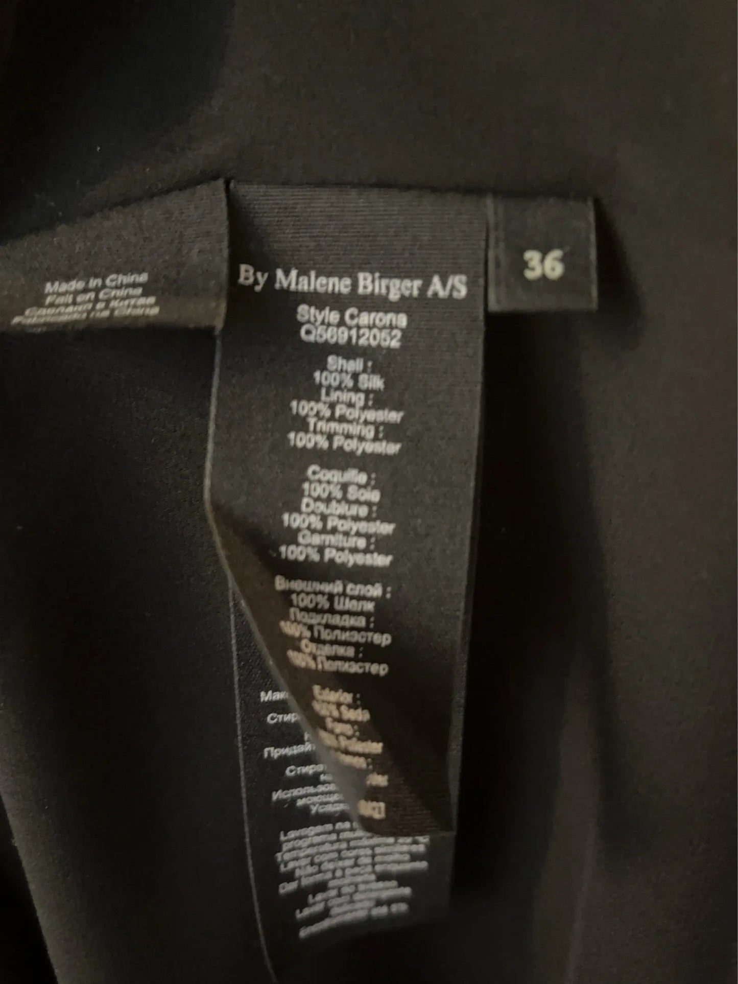 By Malene Birger Carona-sidenklänning NWT