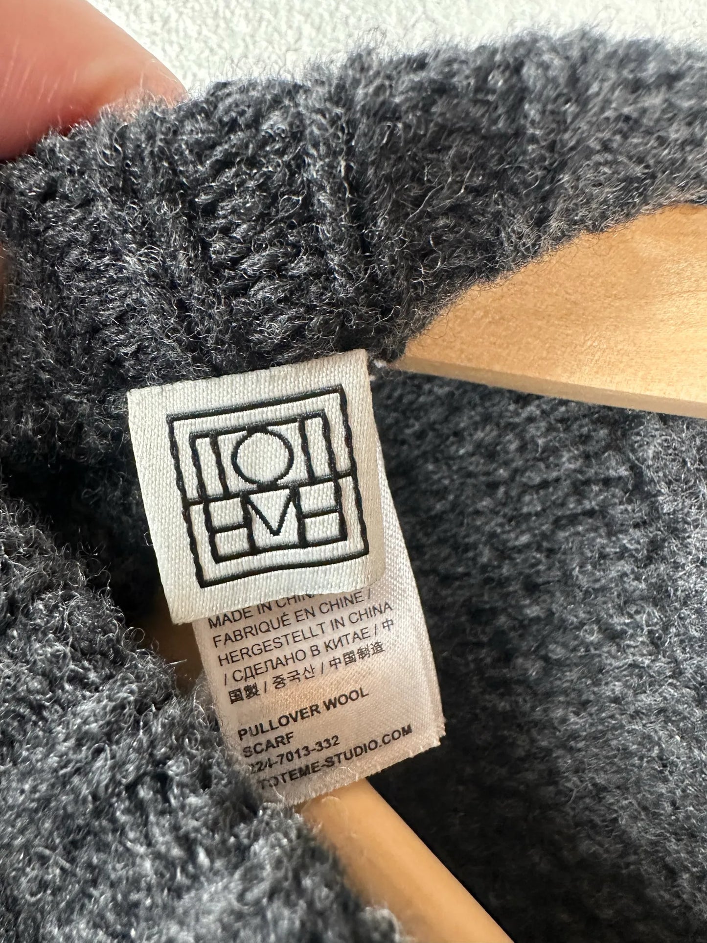 Toteme Pullover Wool Scarf Poncho