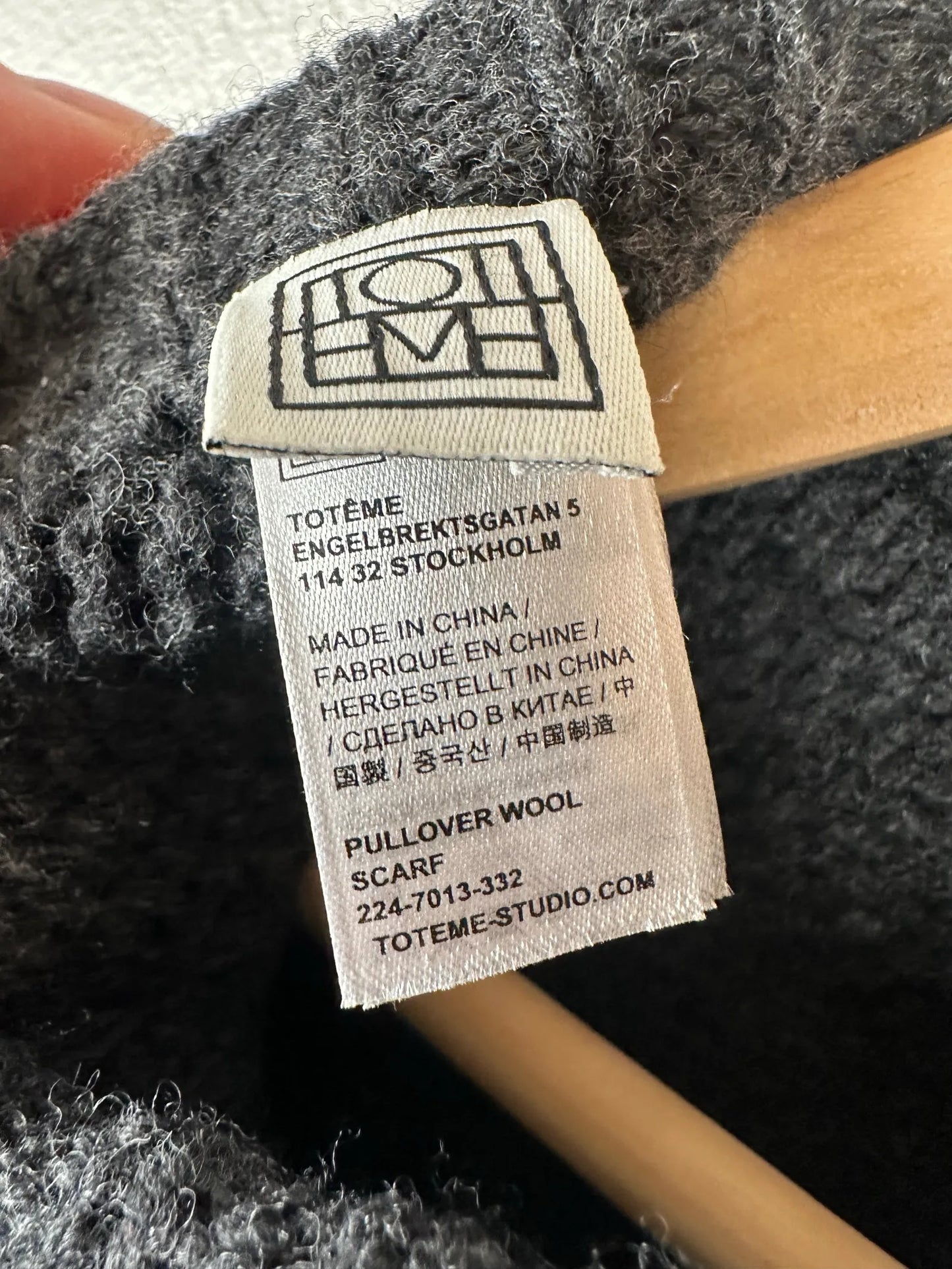 Toteme Pullover Wool Scarf Poncho
