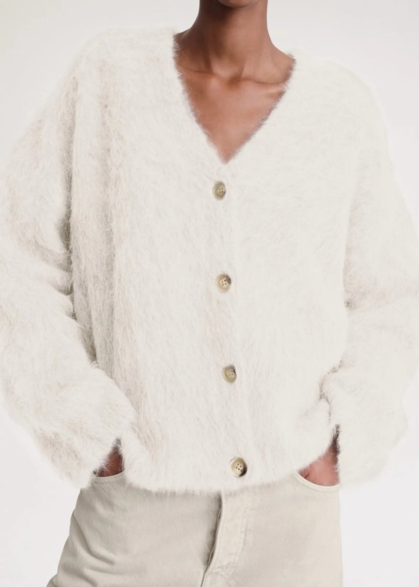 Toteme Boxy Alpacka Cardi Ivory-tröja NWT