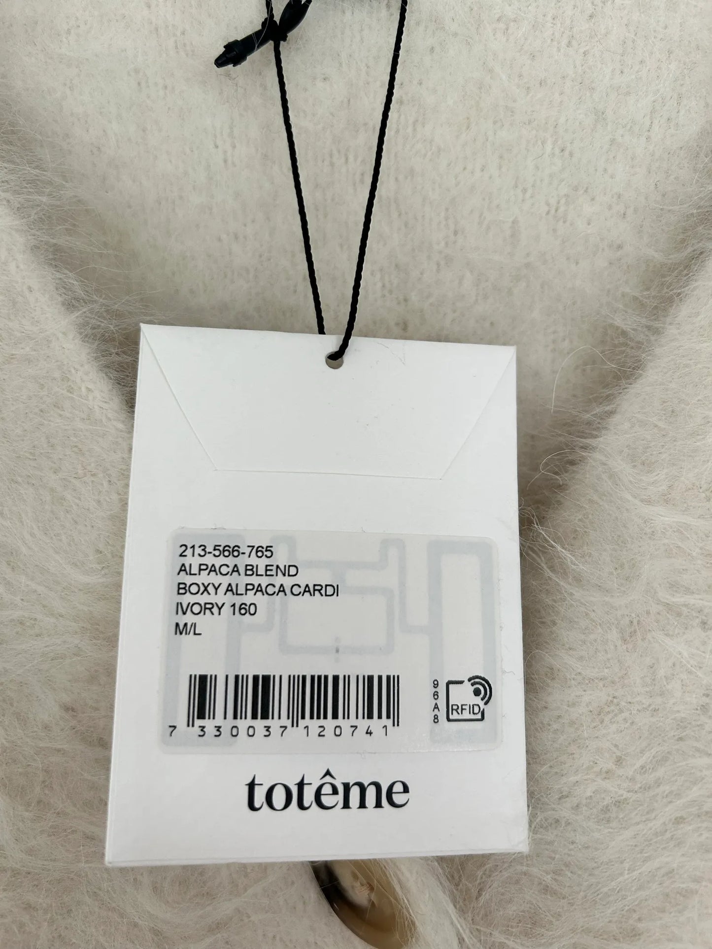 Toteme Boxy Alpacka Cardi Ivory-tröja NWT