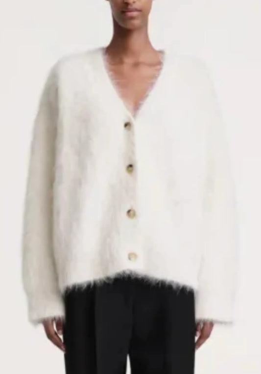 Toteme Boxy Alpacka Cardi Ivory-tröja NWT