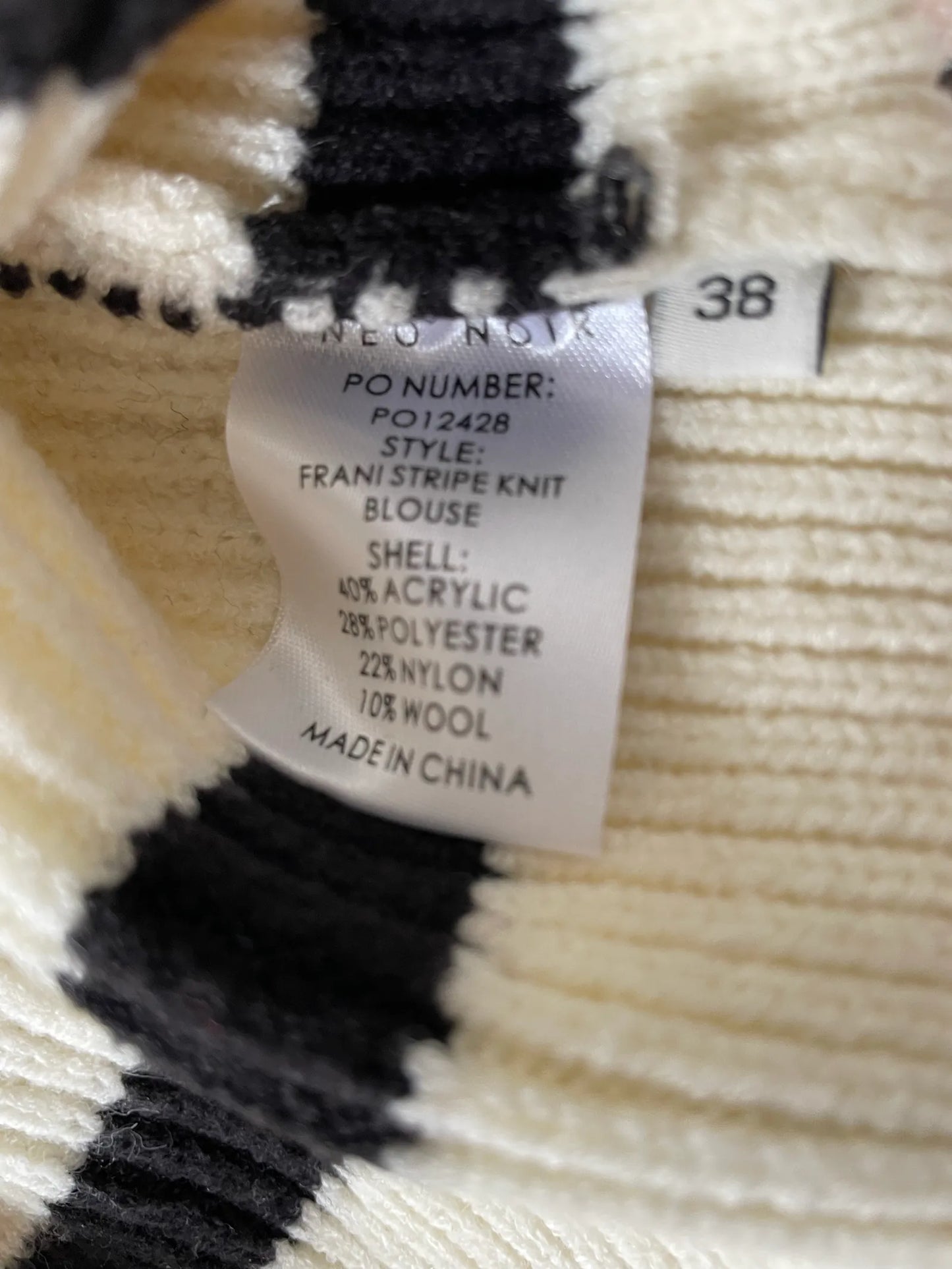 Neo Noir Frani Stripe Knit Sweater