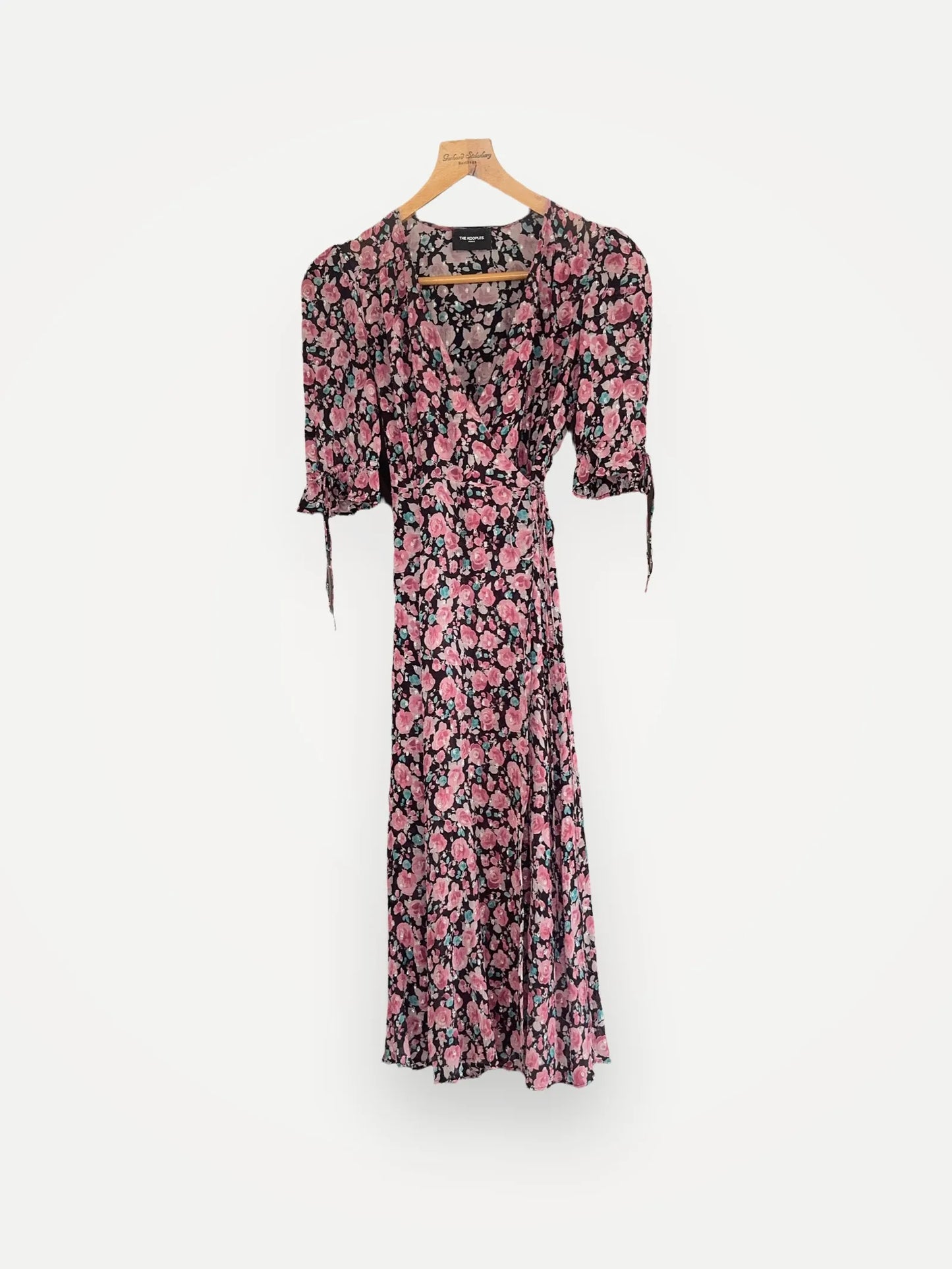 The Kooples Candy Flowers Printed Wrap In Rosa Dress