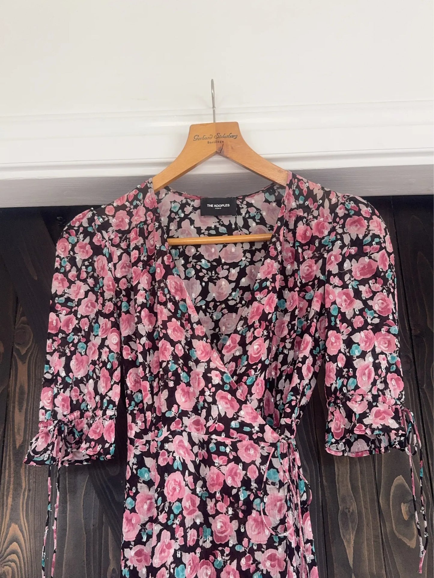 The Kooples Candy Flowers Printed Wrap In Rosa Dress
