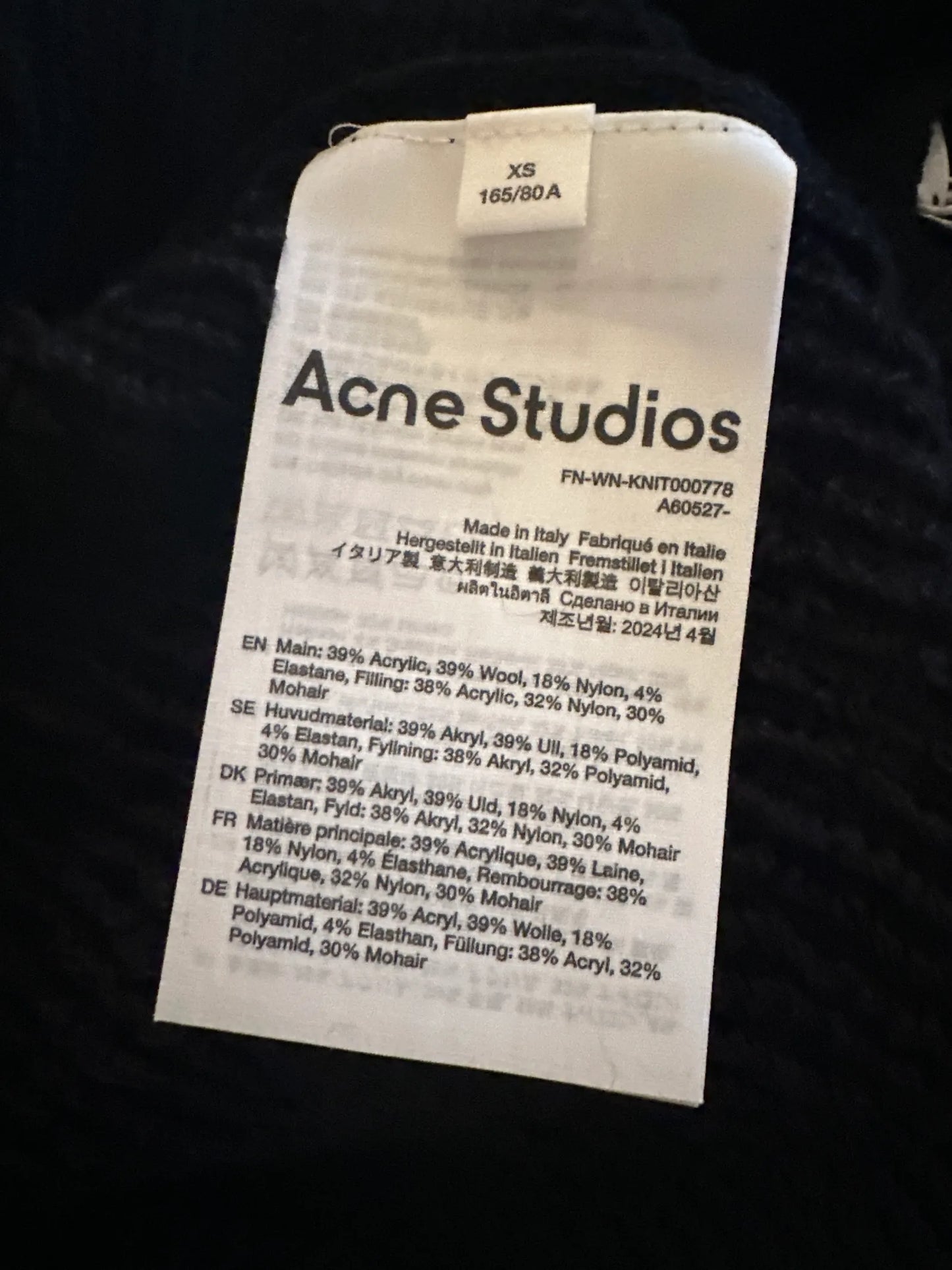 Acne Studios-ulltopp NWT