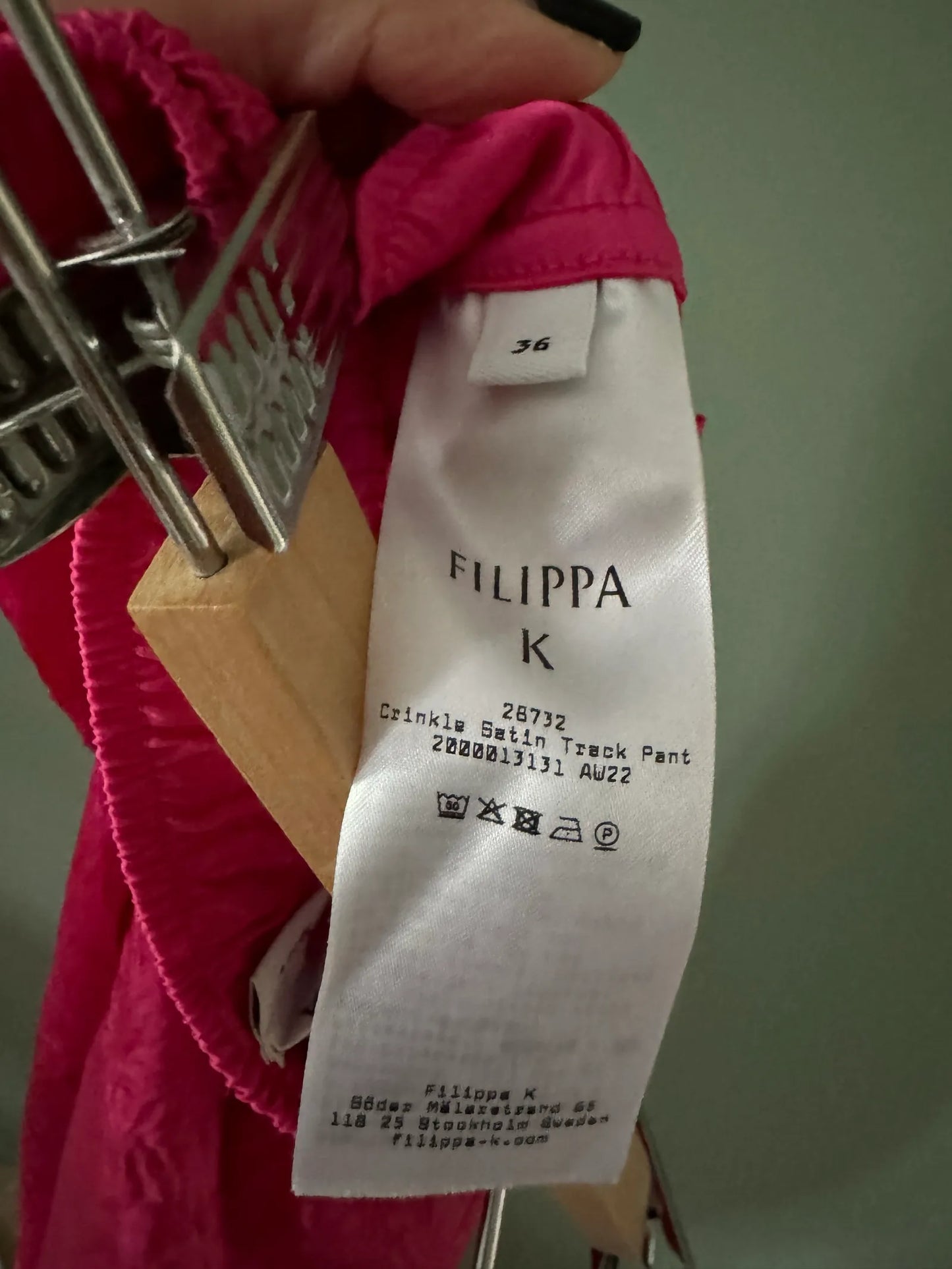 Filippa K Crinkle Satin Track Trousers