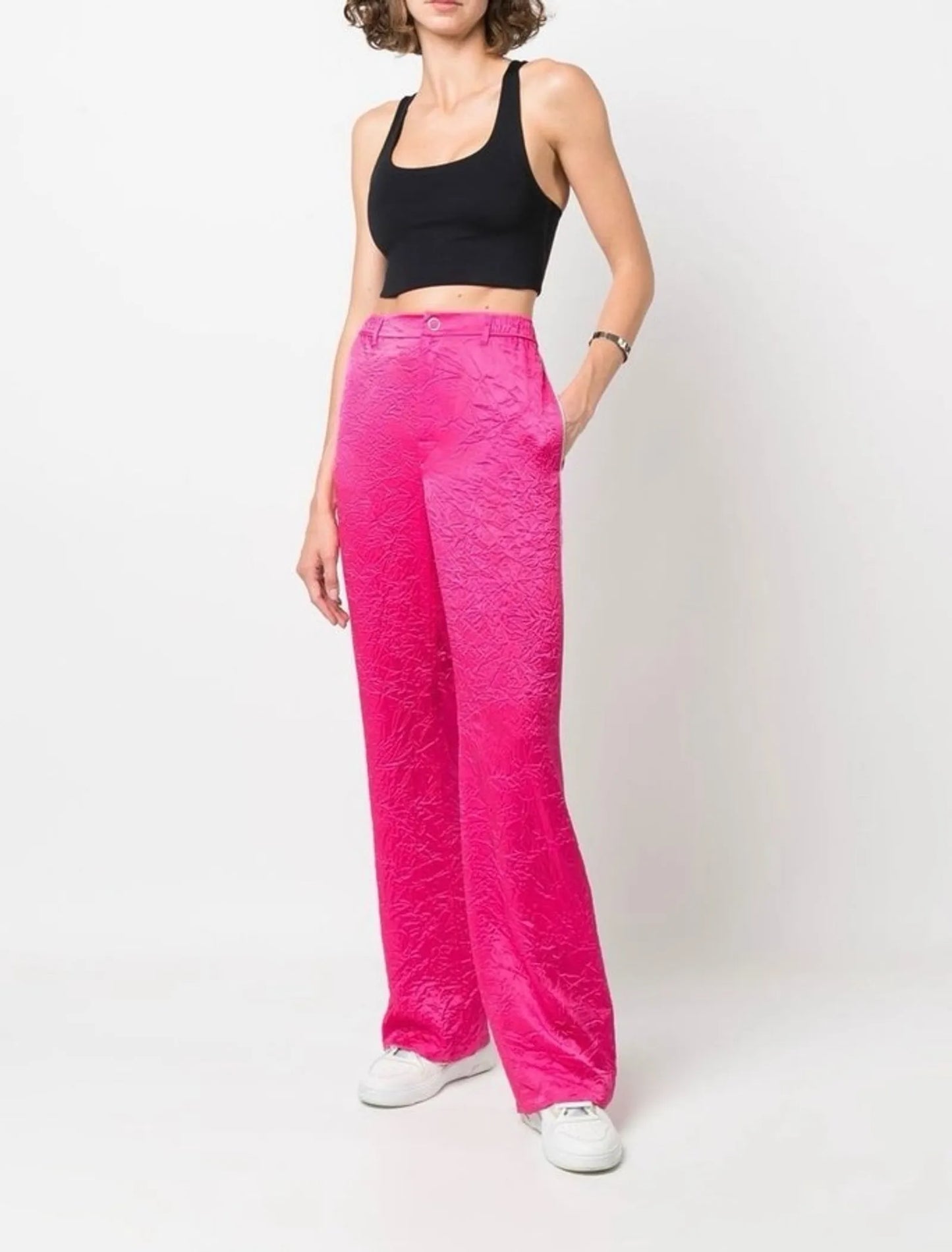Filippa K Crinkle Satin Track Trousers