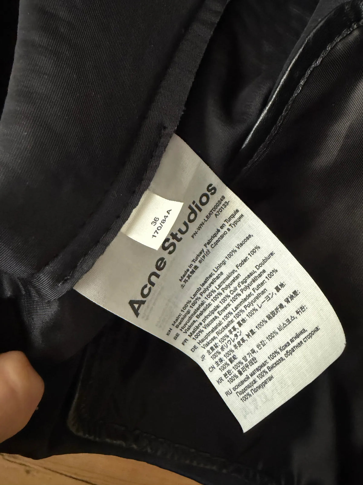 Acne Studios Lamb Leather Leather jacket