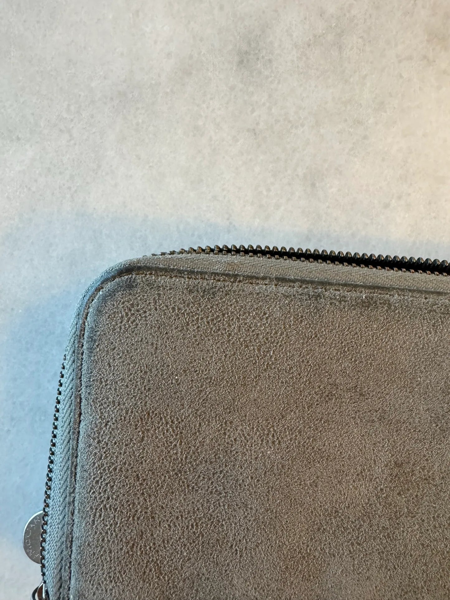 Stella Mccartney Grey Zip Around Falabella Wallet-skinnplånbok