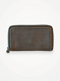 Stella Mccartney Grey Zip Around Falabella Wallet-skinnplånbok