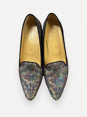 Brunate-skinnloafers