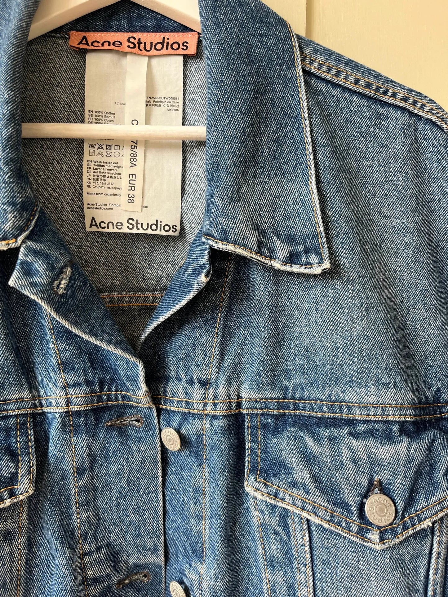 Acne Studios Jeansjacka Relaxed Cropped Fit Jacket