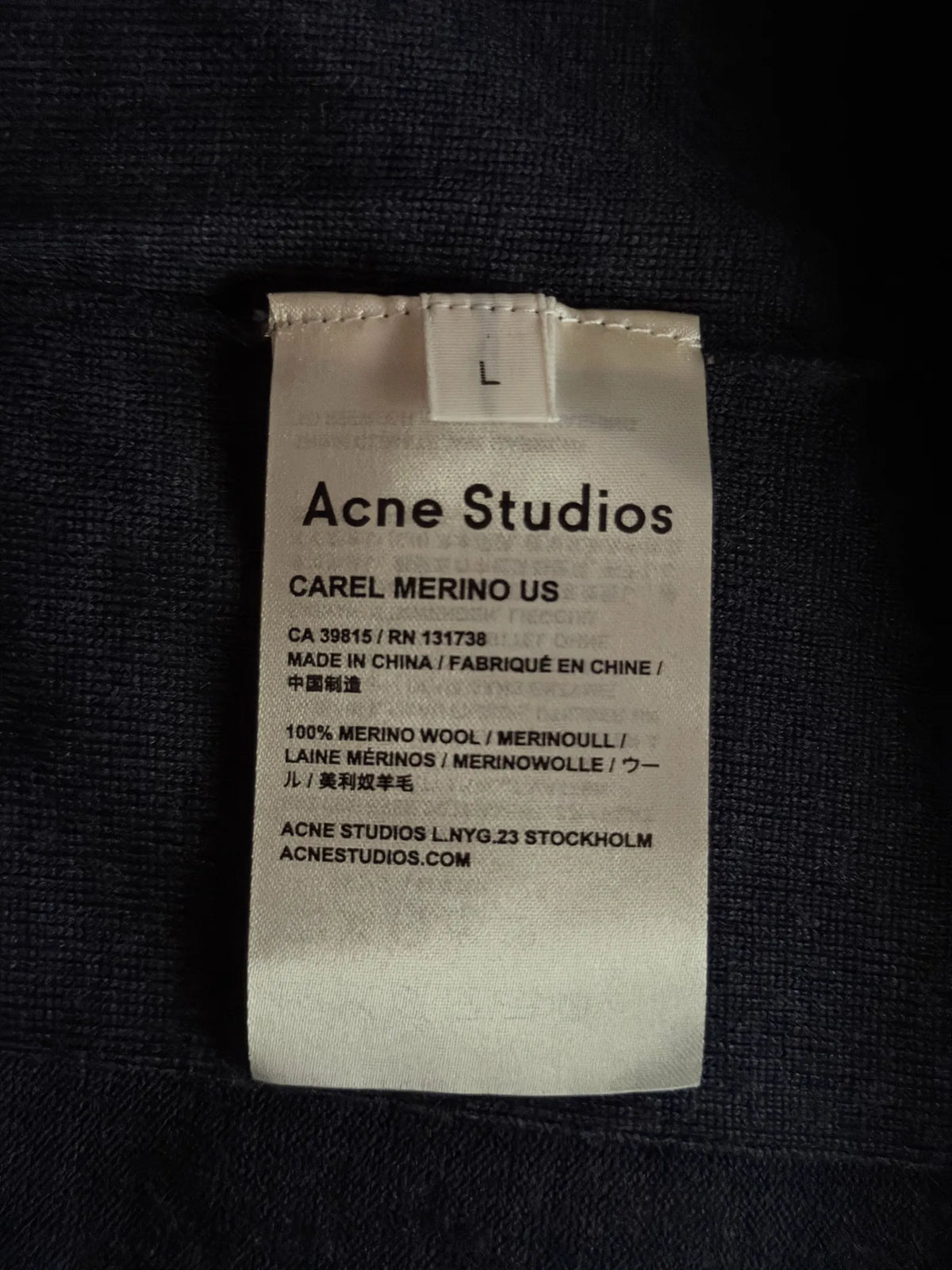 Acne Studios-ulltröja