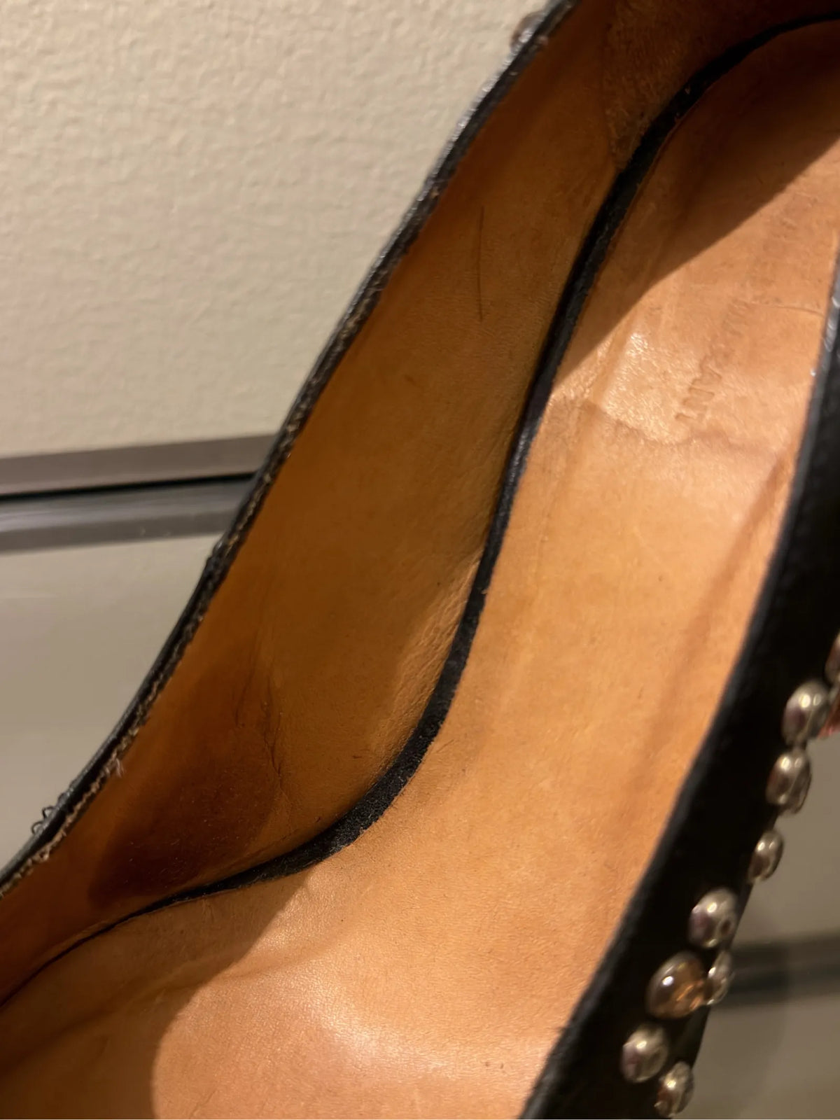 Isabel Marant Nib Clemence Black Leather Studded-skinnklackar