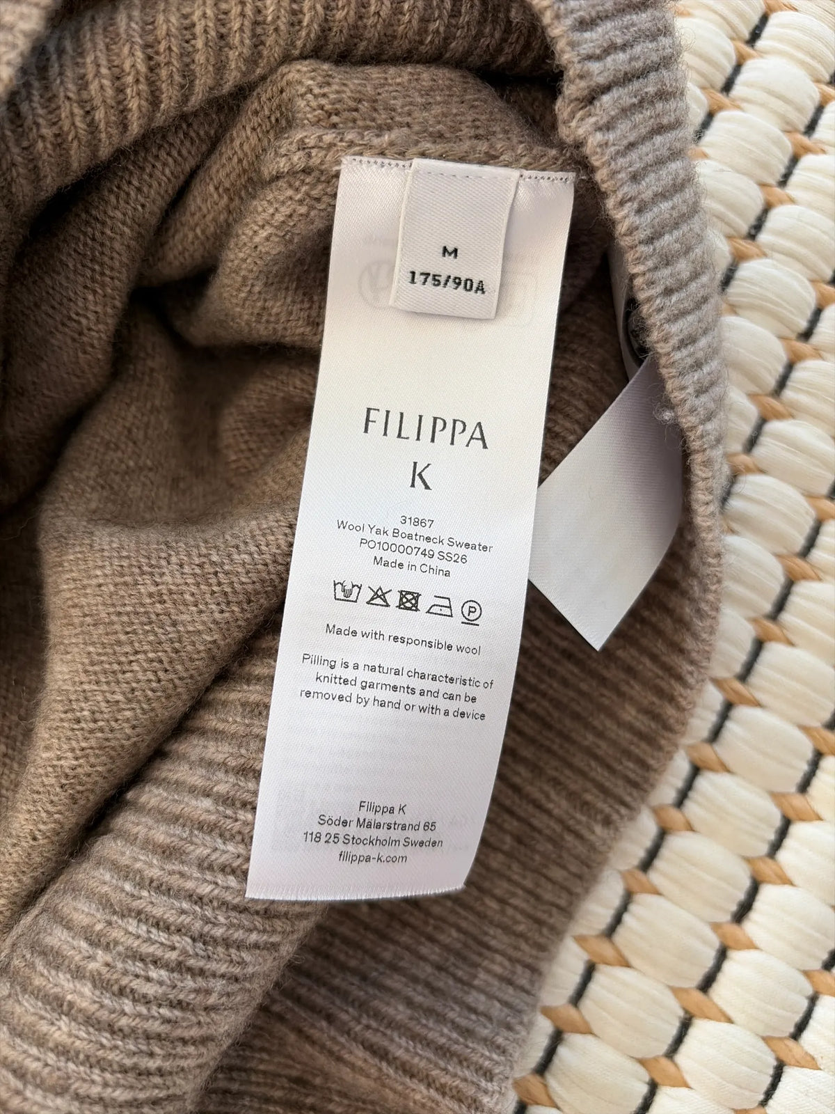 Filippa K Wool Yak Boatneck Sweater