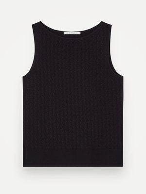 A Day's March Blake Boatneck Cable Knitted Merino Tank-ulltopp