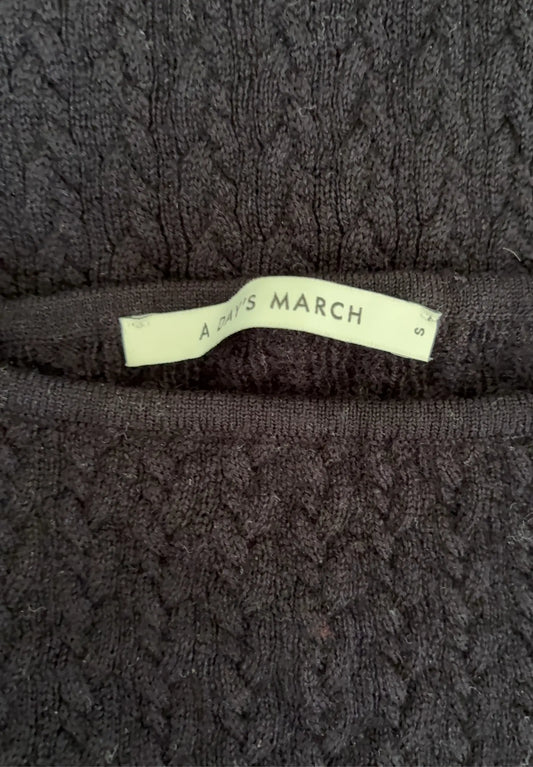 A Day's March Blake Boatneck Cable Knitted Merino Tank Top