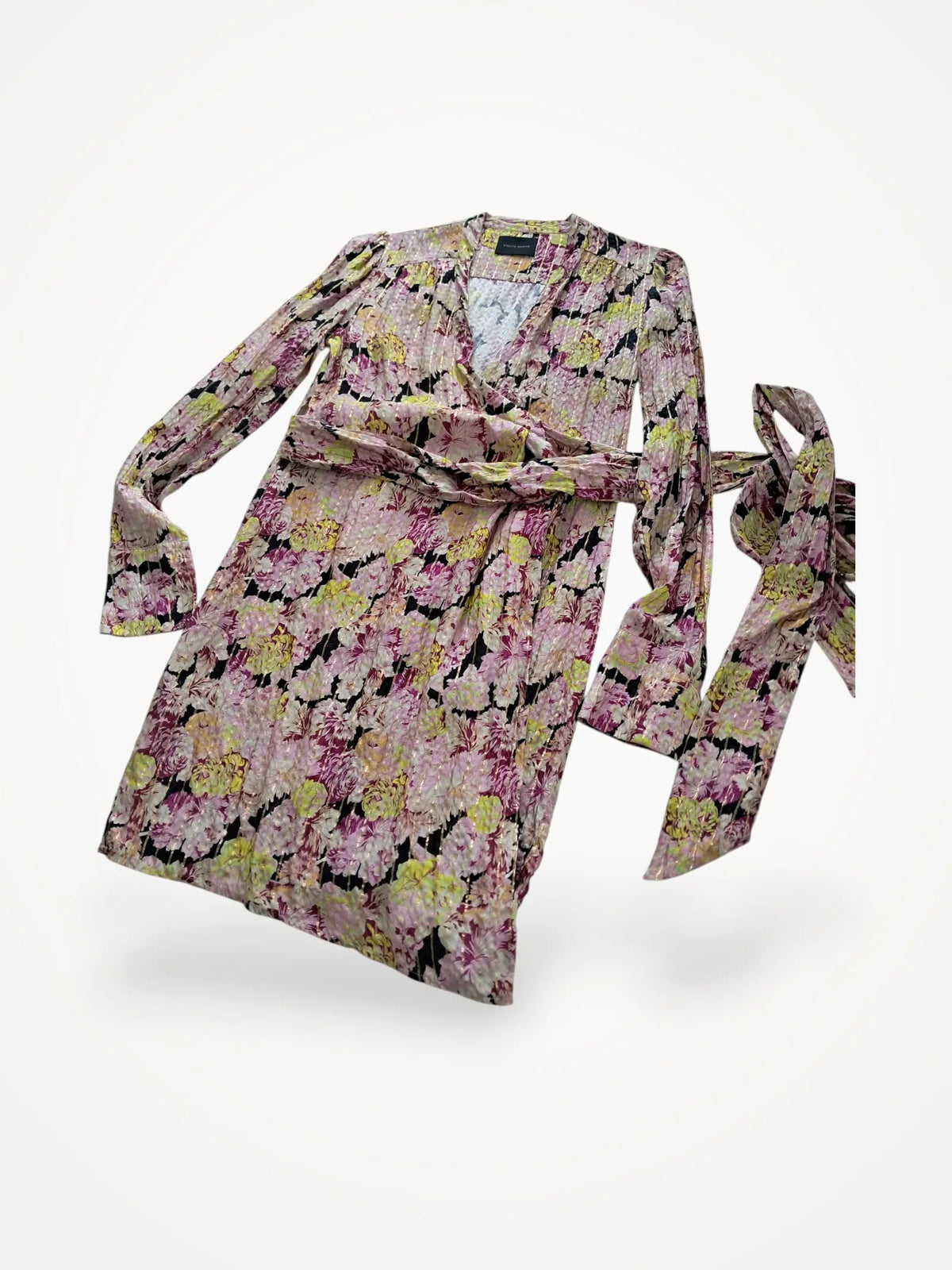 Birgitte Herskind Alice Silk Floral Wrap Mini Dress