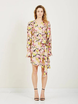Birgitte Herskind Alice Silk Floral Wrap Mini Dress