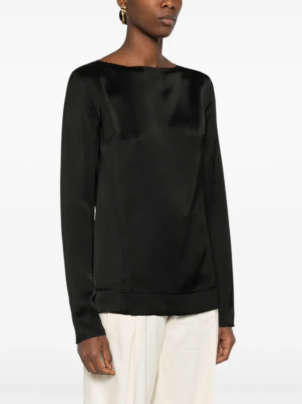 Toteme Long Sleeve Satin-topp