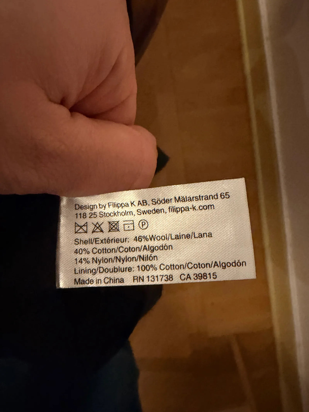 Filippa K Jersey-ullkavaj NWT