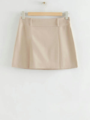 & Other Stories Pleated A-line Mini Skirt