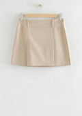 & Other Stories Pleated A-line Mini Skirt