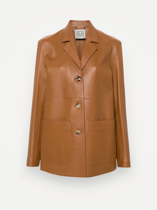 Toteme Clean Leather-skinnjacka