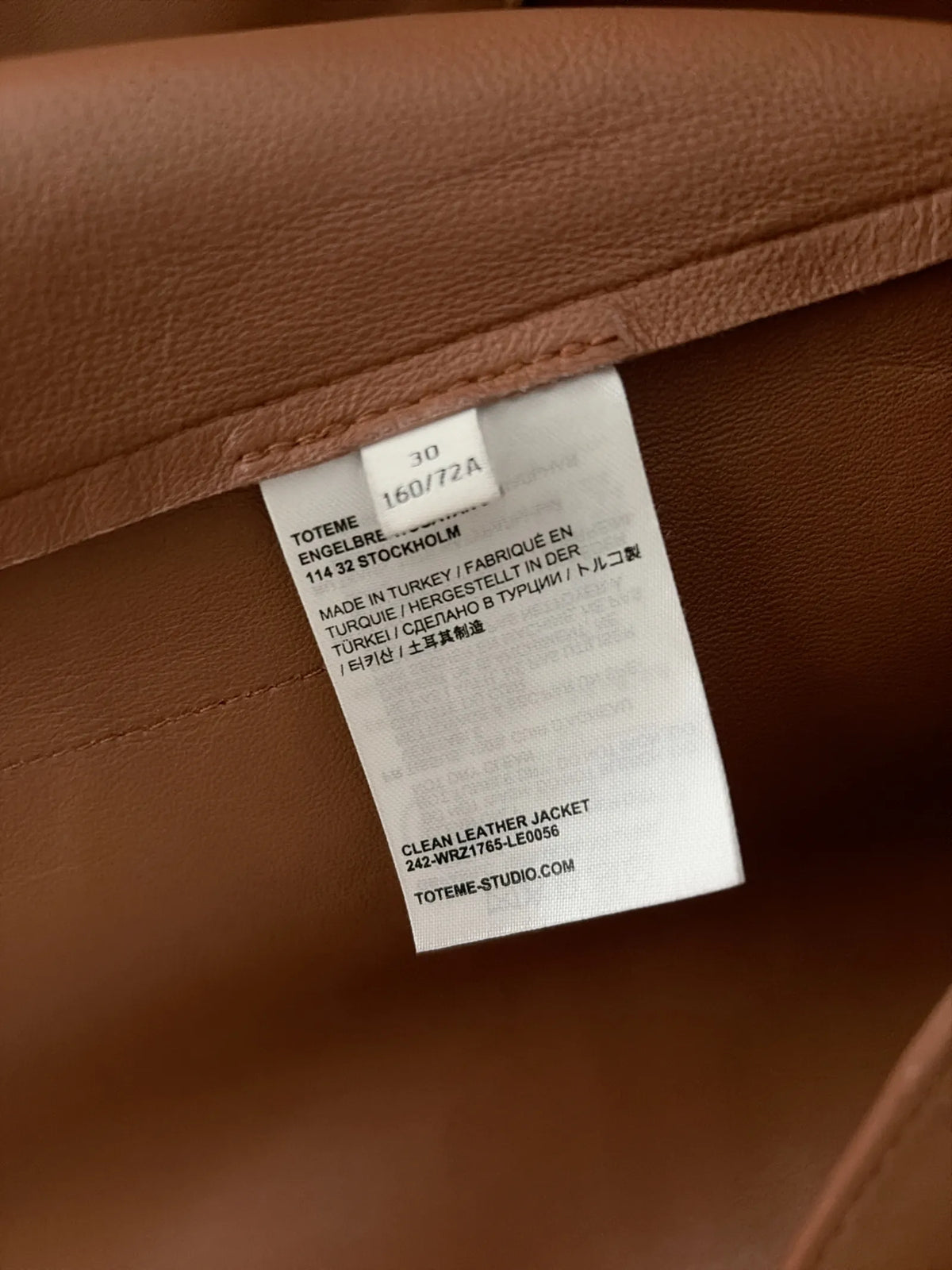 Toteme Clean Leather-skinnjacka
