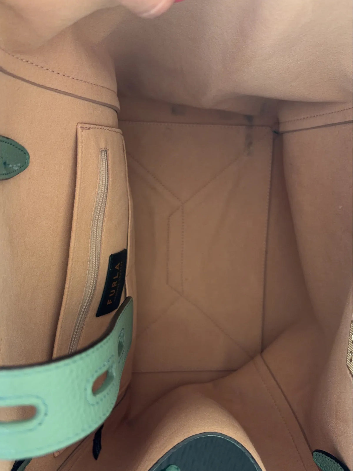 Furla Net Tote Mineral Green M Handbag