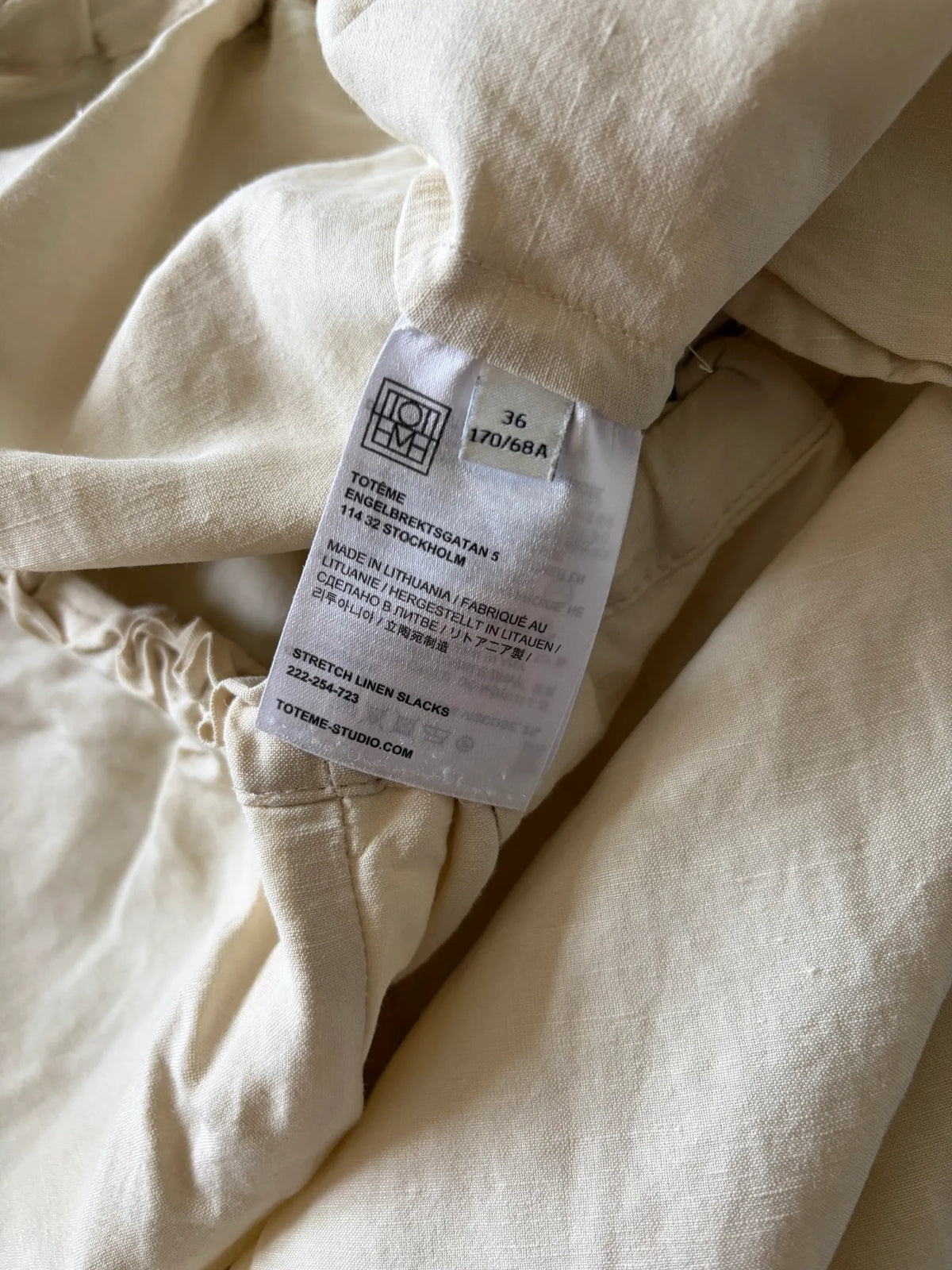 Toteme Stretch Linen Slacks-linnebyxor