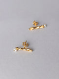 Blankens Cheetah Earring Gold And Pearl-örhänge NWOT