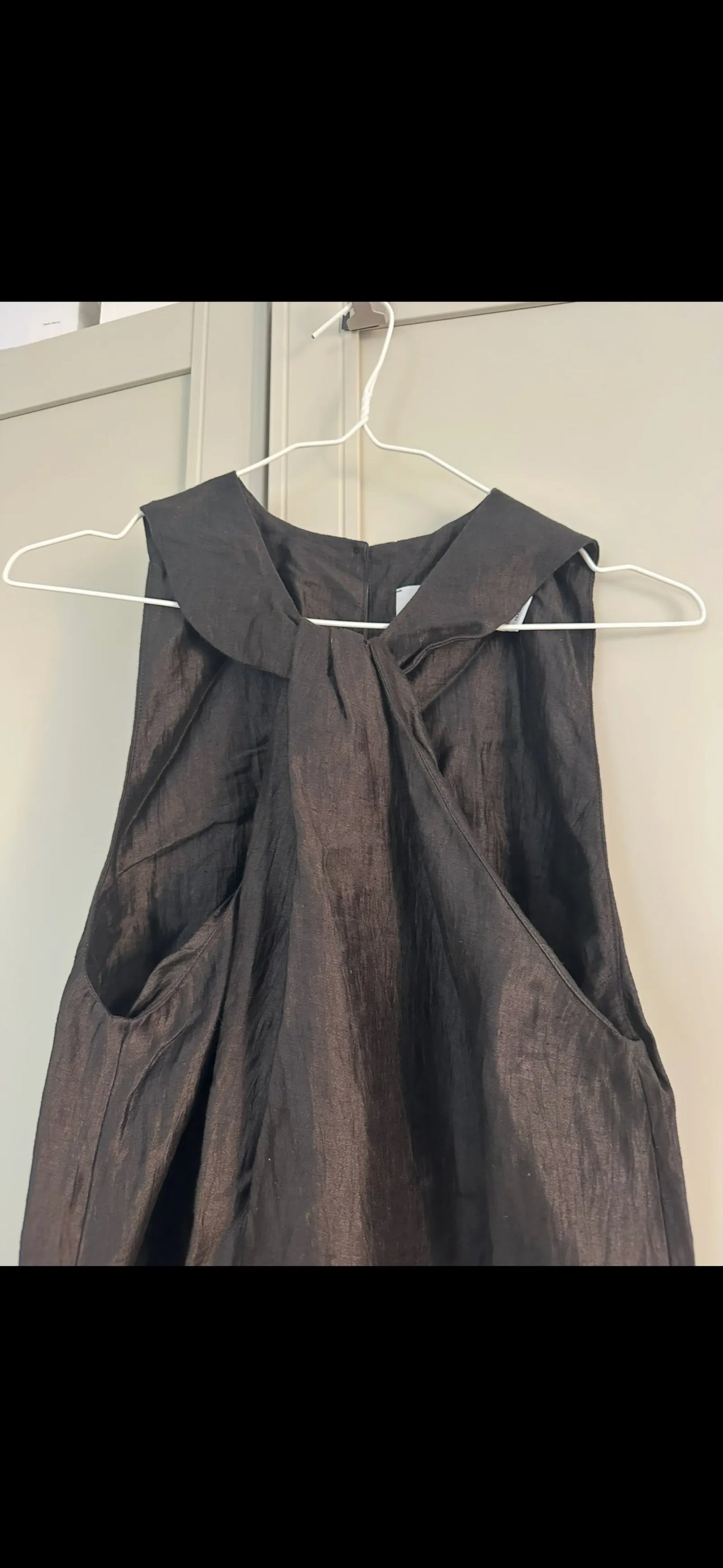 Dagmar Linen Twist-linneklänning NWOT