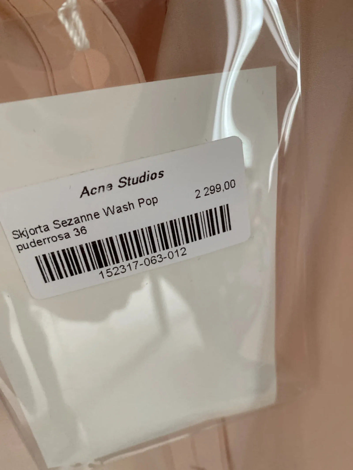Acne Studios Sezanne Wash Pop-skjorta NWT
