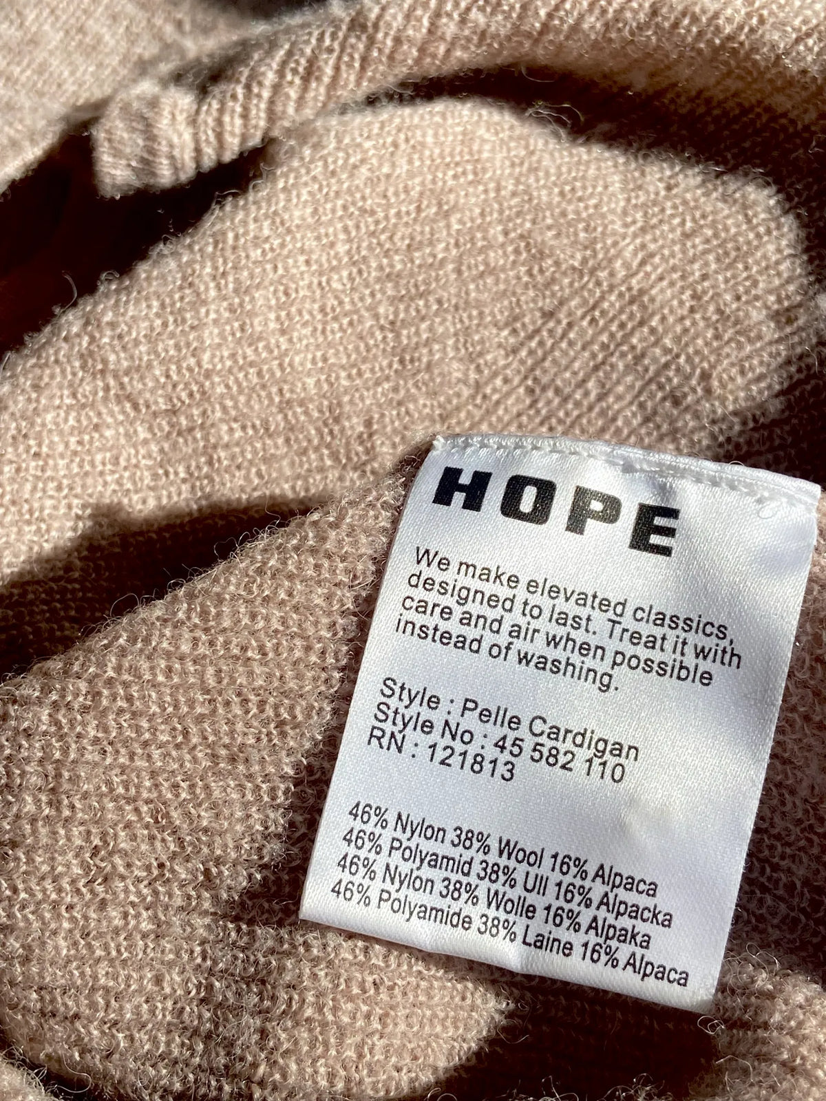 Hope Pelle-ullkofta